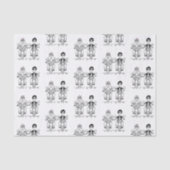 バイクもしくは自転車に乗る人結婚バイクティッシュペーパー 薄葉紙 (正面)