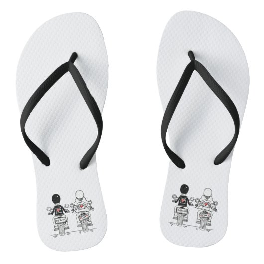 バイクもしくは自転車に乗る人結婚バイクビーチサンダルビーチ履物 ビーチサンダル (ソール)