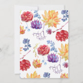 バイクもしくは自転車に乗る人結婚フローラ多肉類 招待状 (裏面)