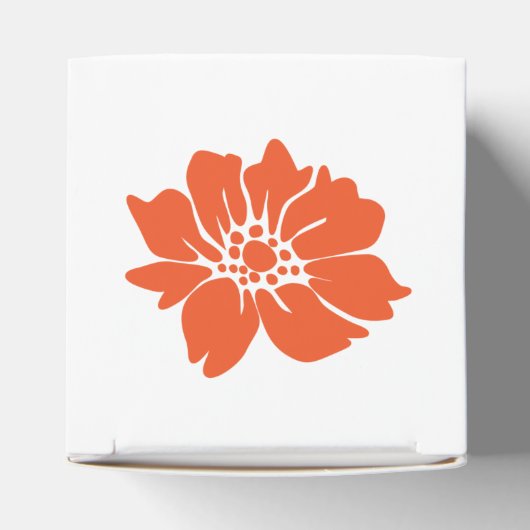 バイクもしくは自転車に乗る人結婚式の引き出物ボックスブラックとオレンジ フェイバーボックス (上部)