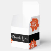 バイクもしくは自転車に乗る人結婚式の引き出物ボックスブラックとオレンジ フェイバーボックス (オープン)