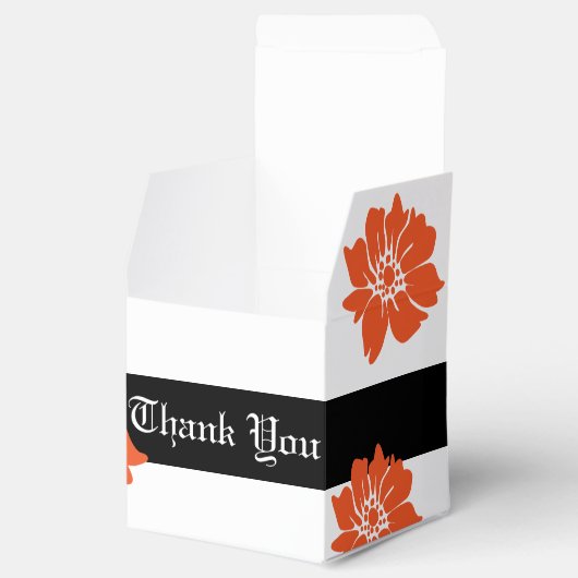 バイクもしくは自転車に乗る人結婚式の引き出物ボックスブラックとオレンジ フェイバーボックス (オープン)