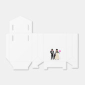 バイクもしくは自転車に乗る人結婚式の引き出物ボックス フェイバーボックス (折り畳みなし)