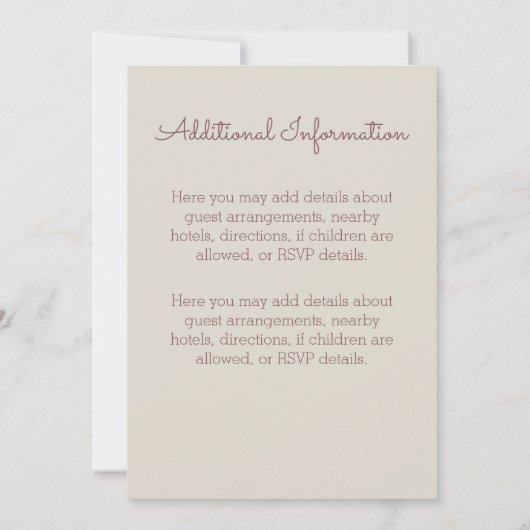 バイクもしくは自転車に乗る人結婚式招待状オープンロード冒険 招待状 (裏面)