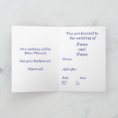 バイクもしくは自転車に乗る人結婚式招待状 招待状 (内部)