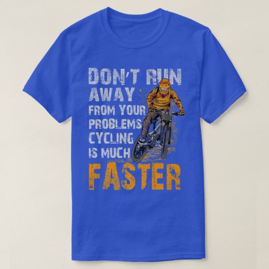 バイクもしくは自転車に乗る人自転車サイクリングサイクルライダーバイクリード182 Tシャツ (デザイン正面)