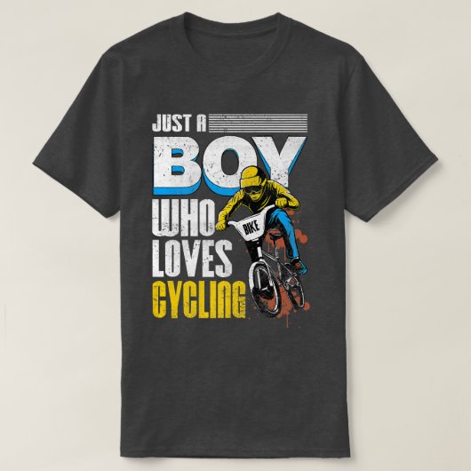 バイクもしくは自転車に乗る人自転車サイクリングサイクルライダーバイクリード184 Tシャツ (デザイン正面)