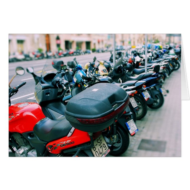 バイクもしくは自転車に乗る人行 – バルセロナ空白のインサイドカード (正面横)