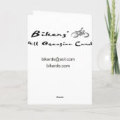 バイクもしくは自転車に乗る人記念日カード カード (裏面)