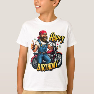 「バイクもしくは自転車に乗る人誕生日ビベス」 Tシャツ