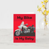 バイクもしくは自転車に乗る人誕生日 カード (黄色い花)