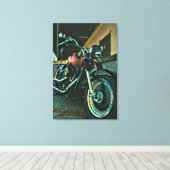 バイクもしくは自転車に乗る人贈与 キャンバスプリント (インサイチュ (ウッドフロア))