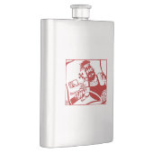 バイクもしくは自転車に乗る人赤ステンレス鋼フラスコ フラスク (右)