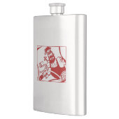 バイクもしくは自転車に乗る人赤ステンレス鋼フラスコ フラスク (左)