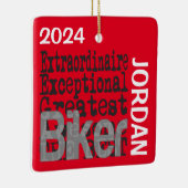 バイクもしくは自転車に乗る人超並外カスタム セラミックオーナメント (右)