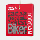 バイクもしくは自転車に乗る人超並外カスタム セラミックオーナメント (左)