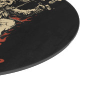 バイクもしくは自転車に乗る人骨格パーソナライズされた自動二輪車ショップガレージ カッティングボード (角)