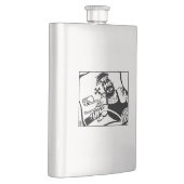 バイクもしくは自転車に乗る人黒ステンレス鋼フラスコ フラスク (右)