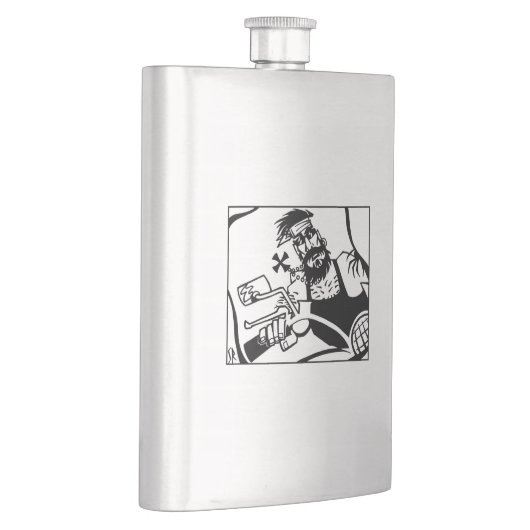 バイクもしくは自転車に乗る人黒ステンレス鋼フラスコ フラスク (右)