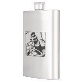 バイクもしくは自転車に乗る人黒ステンレス鋼フラスコ フラスク (左)