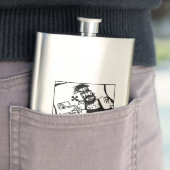 バイクもしくは自転車に乗る人黒ステンレス鋼フラスコ フラスク (インサイチュ)