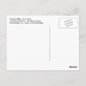 バイクもしくは自転車に乗る人2 – オレンジ/青 ポストカード (裏面)