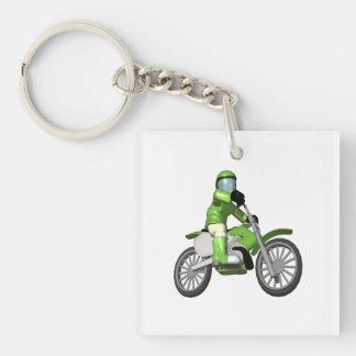 バイクもしくは自転車に乗る人3 キーホルダー