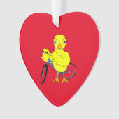 バイクもしくは自転車に乗る人 オーナメント (正面)