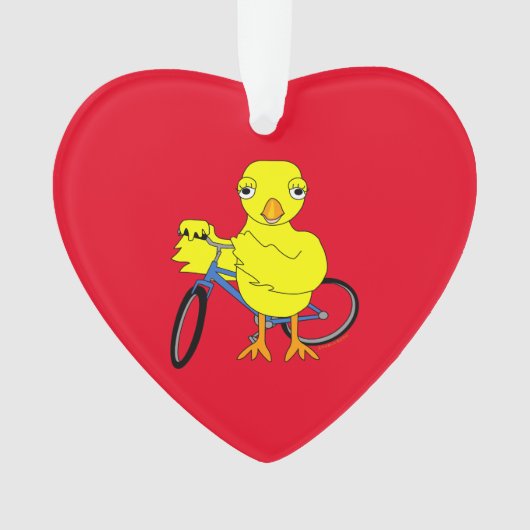 バイクもしくは自転車に乗る人 オーナメント (正面)