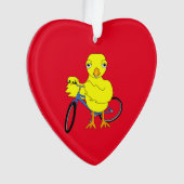 バイクもしくは自転車に乗る人 オーナメント (正面)