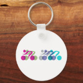 バイクもしくは自転車に乗る人 キーホルダー (正面)