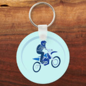 バイクもしくは自転車に乗る人 キーホルダー (正面)