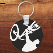 バイクもしくは自転車に乗る人 キーホルダー (正面)