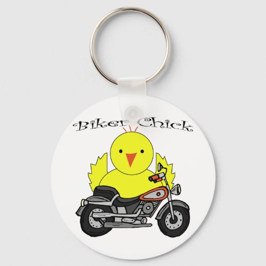 バイクもしくは自転車に乗る人 キーホルダー (正面)