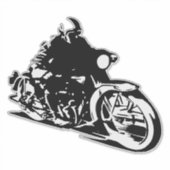 バイクもしくは自転車に乗る人 シール (正面)