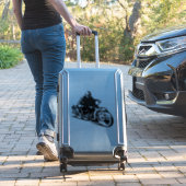 バイクもしくは自転車に乗る人 シール (スーツケースインサイチュ)