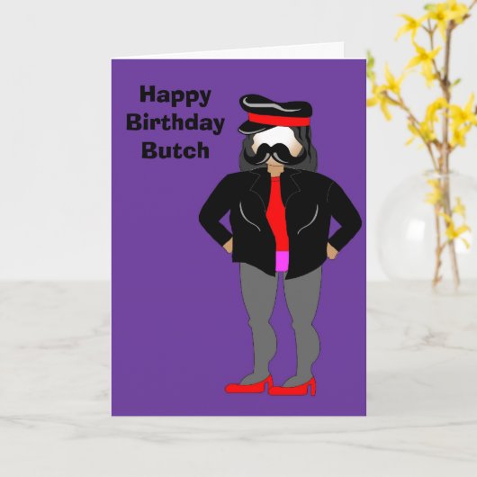 バイクもしくは自転車に乗る人、ハッピーバースデーバッチ カード (黄色い花)