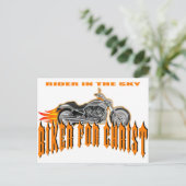 バイクもしくは自転車に乗る人 ポストカード (スタンド正面)