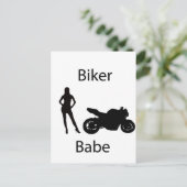 バイクもしくは自転車に乗る人 ポストカード (スタンド正面)