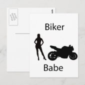 バイクもしくは自転車に乗る人 ポストカード (正面/裏面)