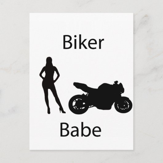 バイクもしくは自転車に乗る人 ポストカード (正面)