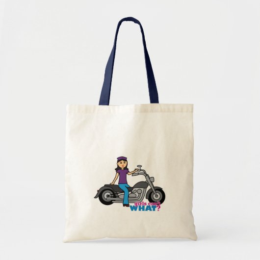 バイクもしくは自転車に乗る人 – 中 トートバッグ (正面)