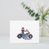 バイクもしくは自転車に乗る人 – 中 ポストカード (スタンド正面)