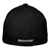 バイクもしくは自転車に乗る人 刺繍入りキャップ (裏面)