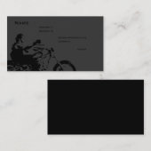 バイクもしくは自転車に乗る人 名刺 (正面/裏面)