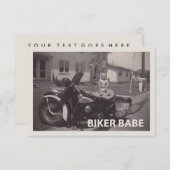 バイクもしくは自転車に乗る人 招待状 (正面/裏面)