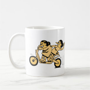 バイクもしくは自転車に乗る人。頑張れ。 コーヒーマグカップ