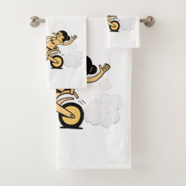 バイクもしくは自転車に乗る人。頑張れ。 バスタオルセット