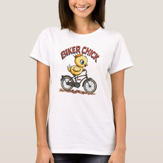 バイクもしくは自転車に乗る人 Tシャツ (正面)