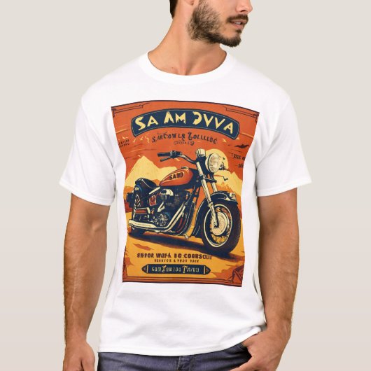 バイクもしくは自転車に乗る人 Tシャツ (正面)